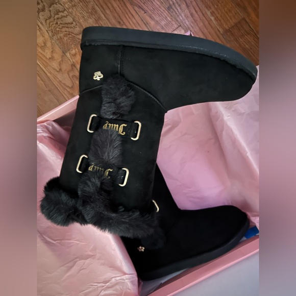 NWT Juicy Couture Black w/Gold -JC Koded Women's Lined  Boot - Picture 6 of 13